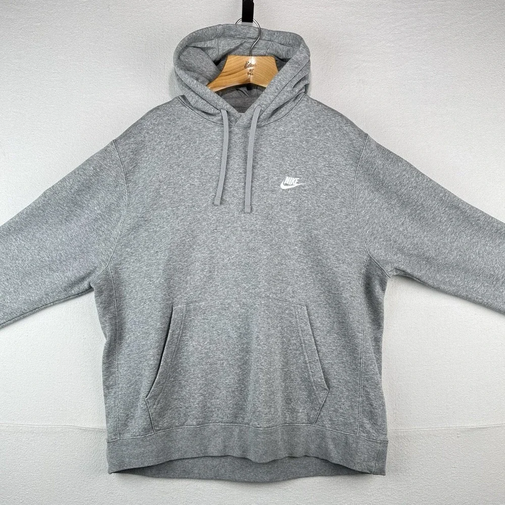 Nike Sportswear Club Fleece‎ Hoodie Mens XL Gray Sweatshirt